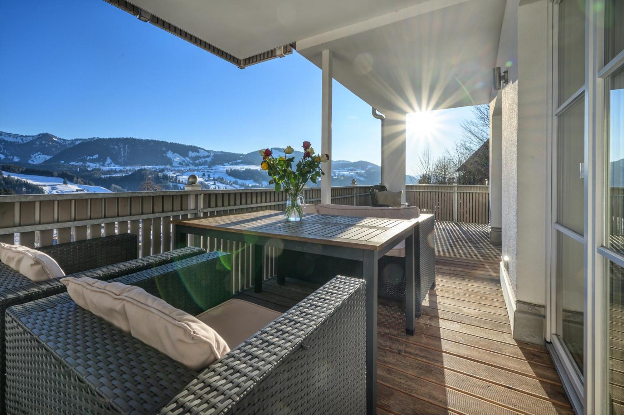 Haus "Bergblick" Ferienwohnung Hochgrat Oberstaufen Mit 2 Schlafzimmer Экстерьер фото
