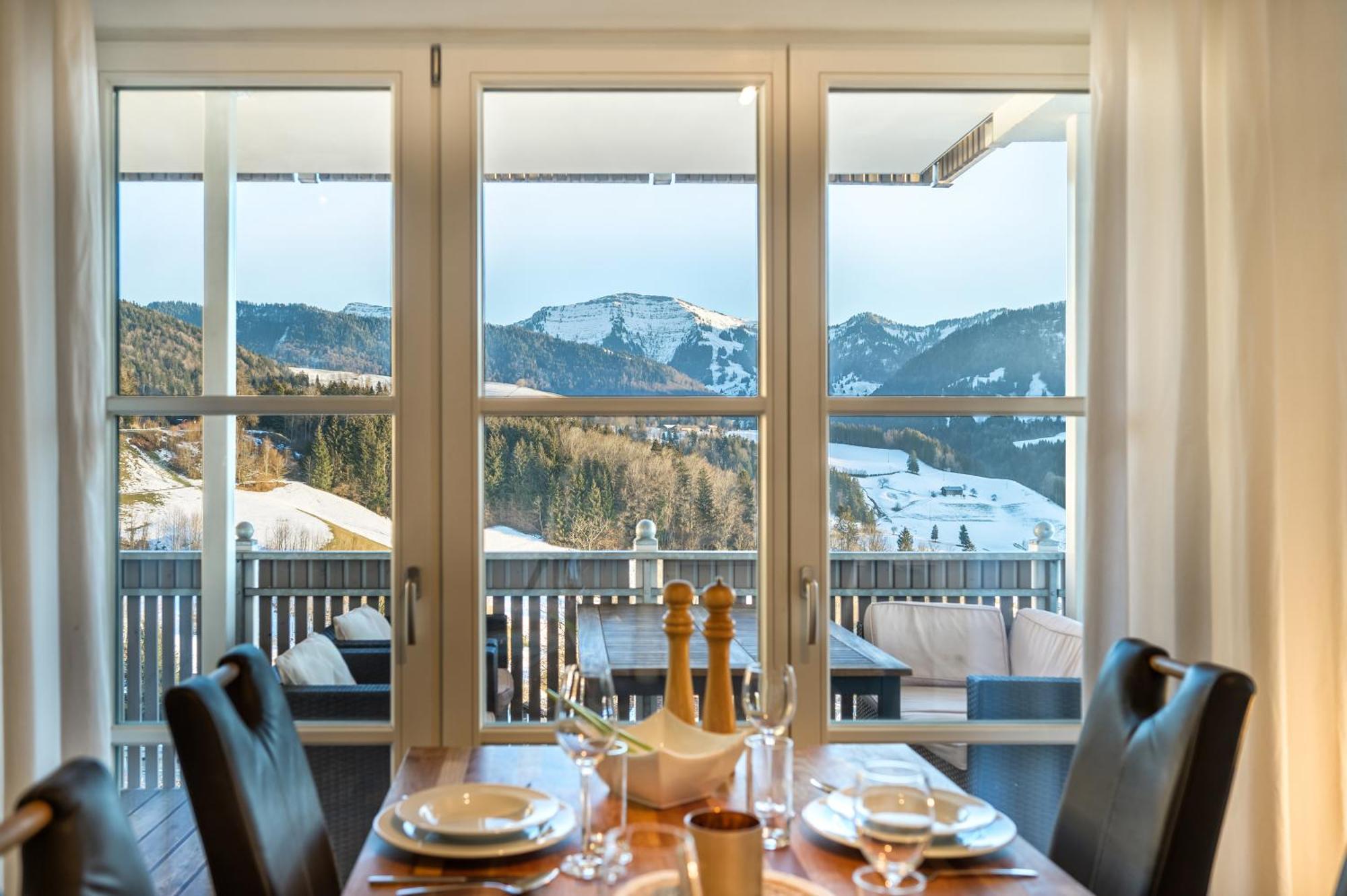 Haus "Bergblick" Ferienwohnung Hochgrat Oberstaufen Mit 2 Schlafzimmer Экстерьер фото